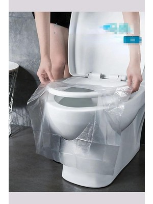 Klozet Kapağı Kılıfı Hijyenik Seyahat Tek Kullanımlık Klozet Wc Örtüsü 50 Adet