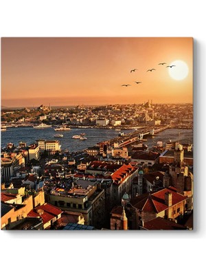 Istanbul Galata Manzara Tablosu 50 x 50