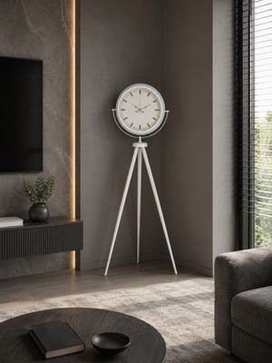KSB Store Aura Beyaz Tripod Ayaklı Saat