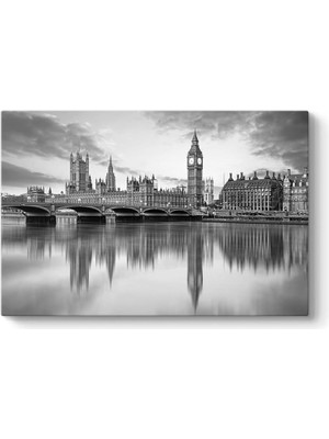 Big Ben Siyah Beyaz Tablo 45 x 30