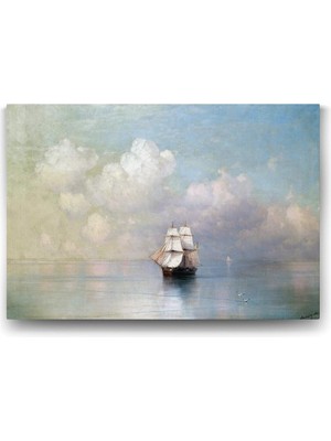 Ayvazovski - Calm Seas Tablosu 111 x 75-3 Parçalı