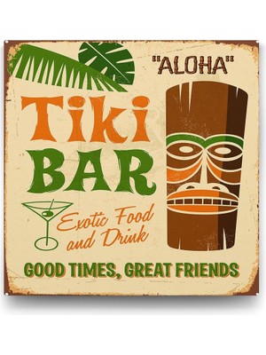 Tiki Bar Tablosu - 30X30CM