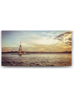 Kız Kulesi Gün Batımı Tablosu - 100X50CM