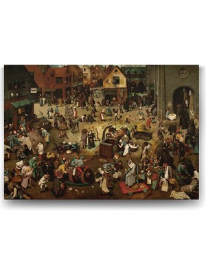 Bruegel - Karnaval ve Perhiz Tablosu 45 x 30