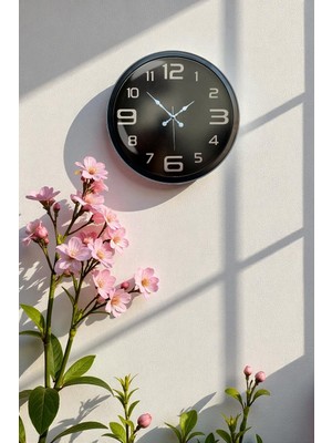 KSB Store 40 cm Siyah Metal Modern Duvar Saati