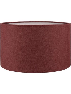 Lit Dizayn Lambader Başlık Bordo Silindir Yuvarlak Şapka 38X38X22 cm Dekoratif Özel Yüksek Kali
