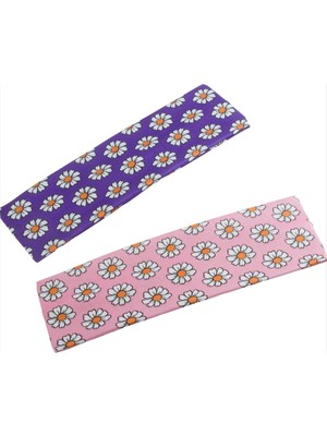 Aesco Papatya Desenli Saç Bandı 6 cm