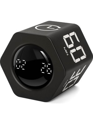 Gworke Gt-2 Hexagon Zamanlayıcı, Flip Timer, Öğrenci Ders Çalışma Saati, Sınav Kronometresi,