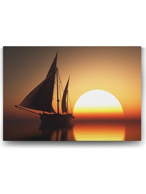 Yelkenli Gemi Tablosu - 60X40CM