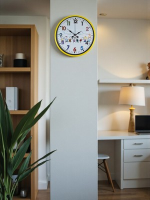 KSB Store 36 cm Sarı Çocuk Odası Duvar Saati
