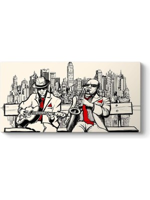 Two Jazz Men Tablosu 140 x 70