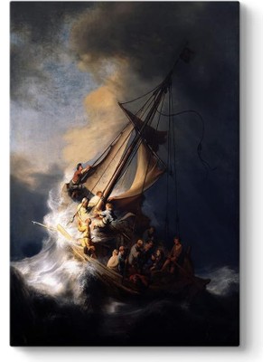 Rembrandt - Celile Denizi'nde Fırtına Tablosu 70 x 100