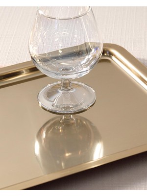 English Home Shiny Metal Sunum Tepsisi Gold