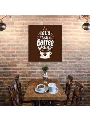Gaagart Tekli Kare Kanvas Duvar Tablosu Kahve Köşesi Coffee Time 50 x 50 GARTNM8252