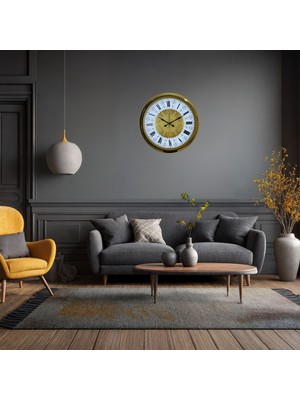 KSB Store Gold Ihtişam 52 x 52 cm Duvar Saati