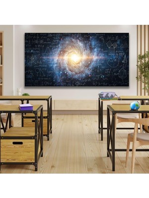Panoramik Kanvas Duvar Tablosu Einstein Izafiyet Teorisi, 120 x 60