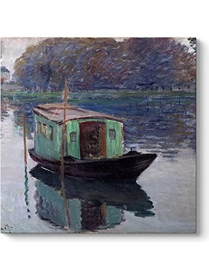 Claude Monet - The Studio Boat Tablosu 80 x 80