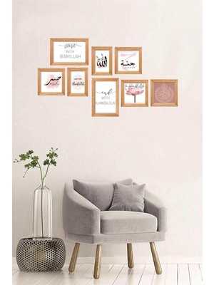 Parça Dekoratif Mdf Tablo Seti Çerçeve Görünümlü DEKOLIADKO5532
