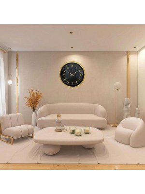 KSB Store Gold Arapça Rakamlı 52 x 52 cm Duvar Saati