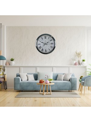 KSB Store Krom Imperium 52 cm Metal Dünya Haritası Duvar Saati