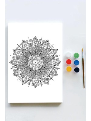 Mandala Tuval Kanvas Tablo Boyama Hobi Seti 13 40X60CM
