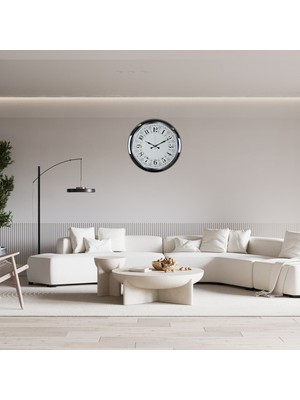 KSB Store Krom Modern Desenli 52 x 52 cm Duvar Saati