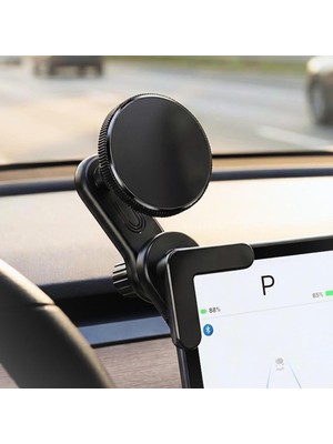 Magsafe Uyumlu Araç Içi Telefon Tutucu - Tesla ve Tüm Araç Ekranı Arkası Montaj - 360° Döne