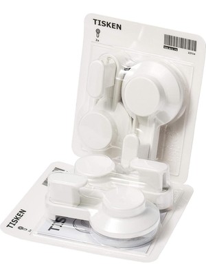 Ikea Tısken Vantuzlu Kanca; Beyaz; 4 Adet