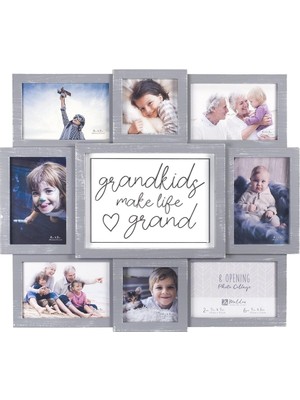 Grandkids Kolaj Resim Çerçevesi Gri