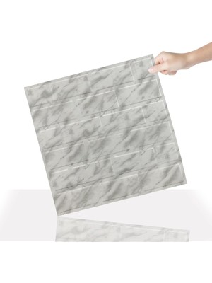 Tink 3 Boyutlu Duvar Paneli Kabartmalı Metro Desenli Pvc 41X41 Cm/ 6 Adet /1 M²