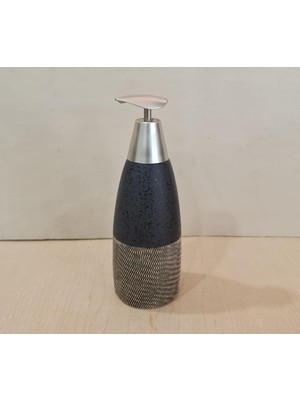 Seramik Sıvı Sabunluk, Siyah Nokta Desen, 20X7 cm