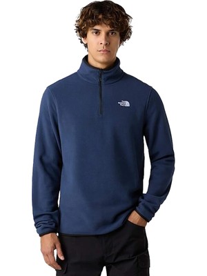 The North Face Glacier Fleece 1/4 Zip Erkek Lacivert Outdoor Polar NF0A8D0Q8K21