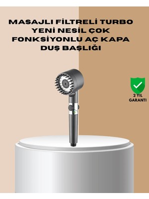 Aesco Çok Fonksiyonlu Filtreli Duş Başlığı Masaj Etkili