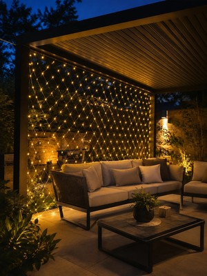 Eco Port Iç ve Dış Mekân Kullanımına Uygun 3x3 Metre LED Işık Ağı