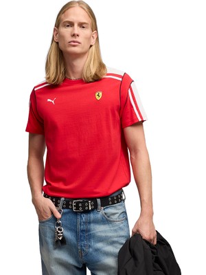 Puma Ferrari MT7 Erkek Kırmızı Günlük Stil T-Shirt 63583602