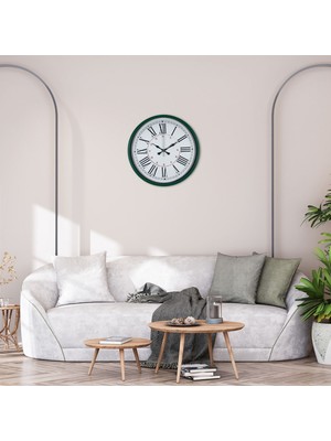 Yeşil 36 cm Modern Şık Duvar Saati