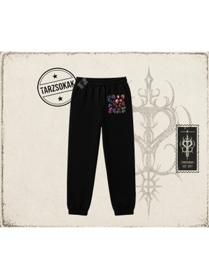 Tarzsokak Kadın Berries Unisex Jogger Eşofman Altı Beyaz