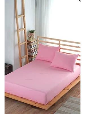 Maxi Trendy Formeya Lastikli Çarşaf TAKIMI%100 Pamuk (Yastık Kılıflı) (Pudra, 160 x 200)