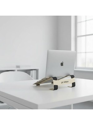 Maxi Trendy Prexua Fixer Laptop Standı - Notebook Yükseltici Altlık - Metal (Gold)