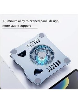 Maxi Trendy Daytona 804D 360 Derece Dönebilir Alüminyum Katlanabilir Laptop Macbook Standı (Koyu Gri)