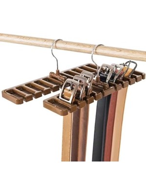 Maxi Trendy Xspring Kemer Askısı, 2 Adet Sağlam Plastik Kemer Askısı, Çok Amaçlı Dönen Kravat ve Eşarp Askısı, 10 Kemer Için Güvenli Tutucu, Erkek ve Kadınlar Için Kemer Askısı Düzenleyici (Beyaz)