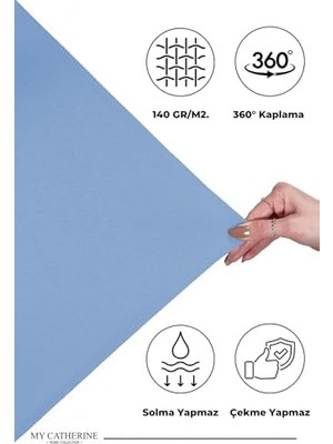 Maxi Trendy Lastikli & Hipoalerjenik ÇARŞAF%100 Pamuk Penye Kumaş Mavi 160X200, Luxcarsaf