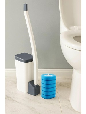 Maxi Trendy Özel Sünger Başlıklı Temizlik Seti - Kullan At Süngerli ve Deterjanlı Tuvalet Fırçası (Set)