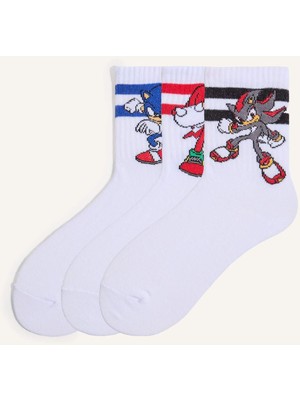 DeFacto Sonic The Hedgehog Lisanslı 3'lü Pamuklu Uzun Çorap Erkek Çocuk I2122A8NS