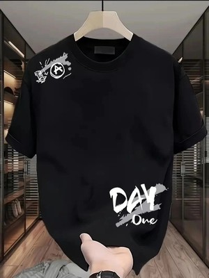 İlk El Grup Kadın Kısa Kol Yazlık Tişört Bisiklet Yaka Baskılı Oversize T-Shirt - Siyah