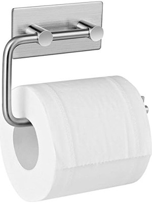 Maxi Trendy Paslanmaz Çelik Tuvalet Kağıtlığı Tutucu Tuvalet Kağıdı Askısı Inox Anında Kolay Montaj Kendinden Yapışkanlı
