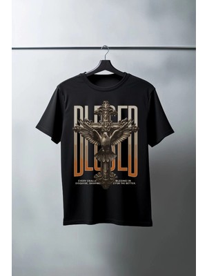 İlk El Grup Unisex Oversize 24/1 Penye Dtf Baskılı Tişört - DTF94