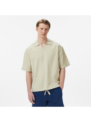 United4 Unıted4 Oversize Fit Erkek Krem Polo