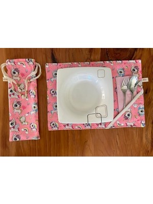 Maxi Trendy Lily Tongo, Unicorn Pony Leke Tutmaz Taşınabilir Çocuk Yemek Seti Amerikan Servis Up