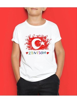 İlk El Grup Unisex Çocuk Baskılı T-Shirt - Beyaz